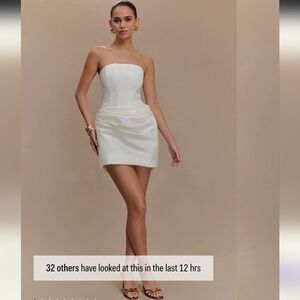 Meshki Sasha Taffeta Strapless Corset Mini Dress- M